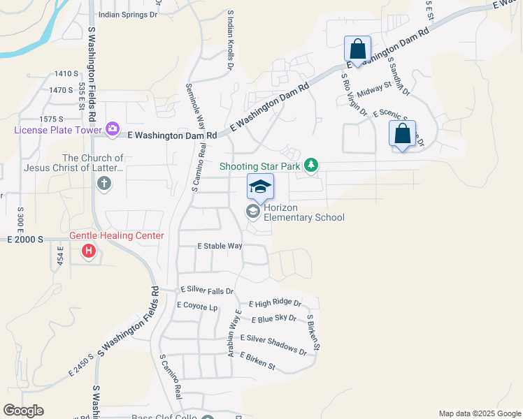 map of restaurants, bars, coffee shops, grocery stores, and more near 1970 Arabian Way East in Washington