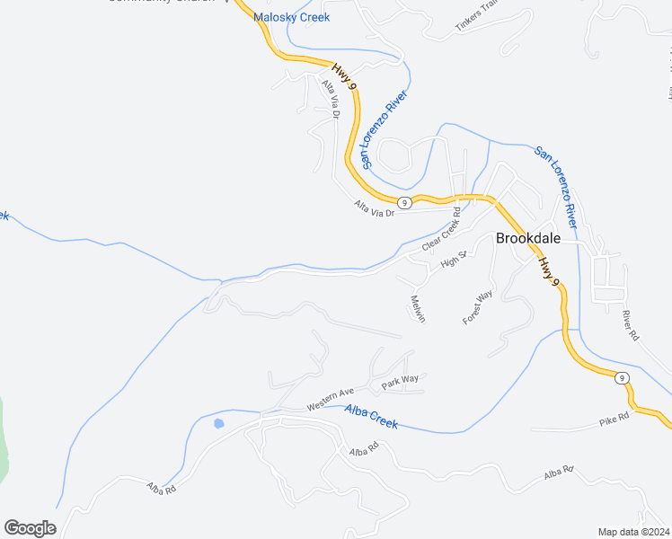 map of restaurants, bars, coffee shops, grocery stores, and more near 11810 Clear Creek Road in Brookdale