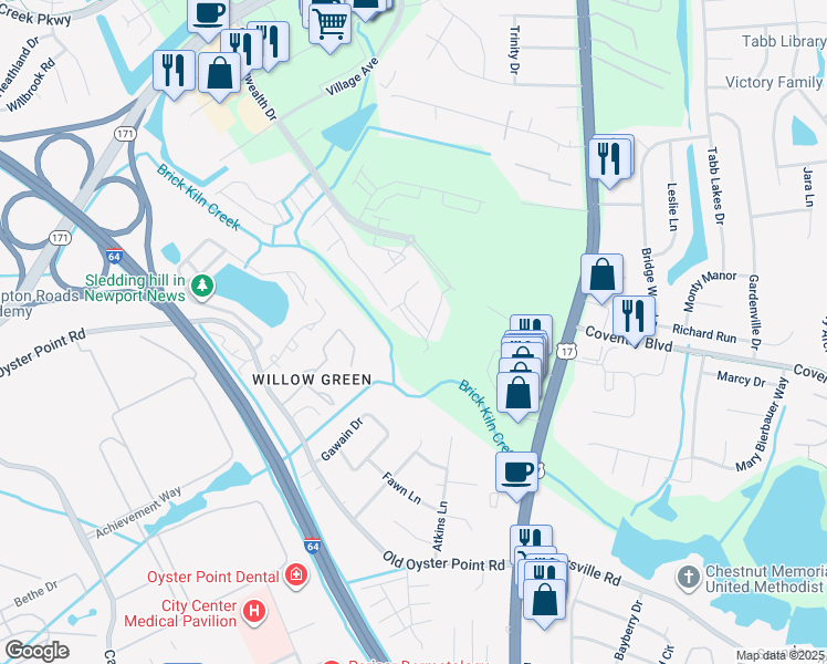 map of restaurants, bars, coffee shops, grocery stores, and more near in 
