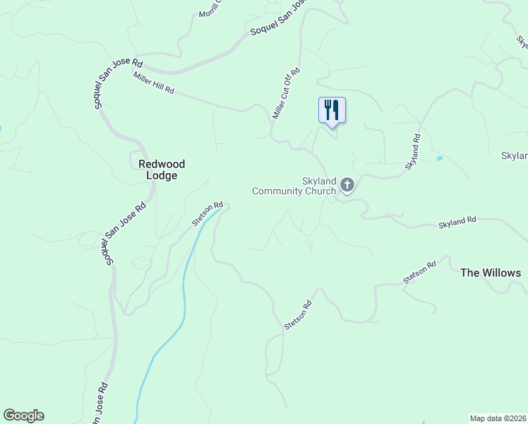 map of restaurants, bars, coffee shops, grocery stores, and more near 50 Ocean View Road in Los Gatos