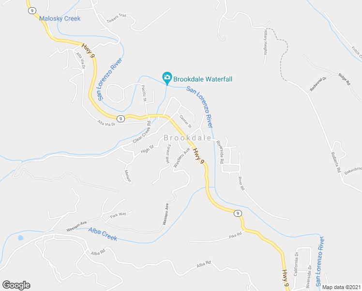 map of restaurants, bars, coffee shops, grocery stores, and more near 150 High Street in Boulder Creek