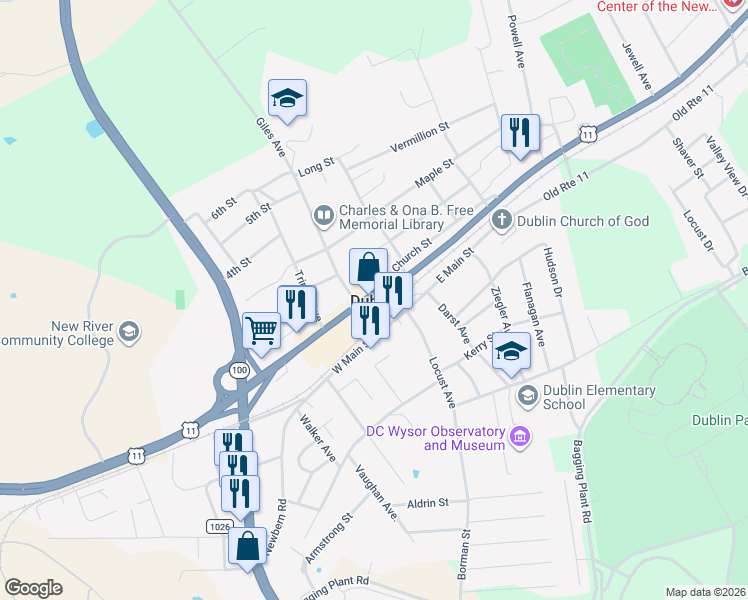 map of restaurants, bars, coffee shops, grocery stores, and more near in Dublin