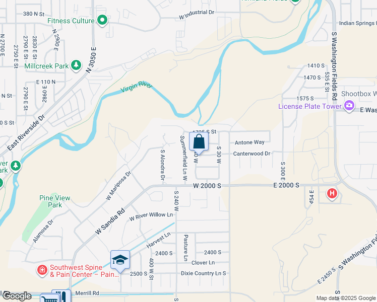 map of restaurants, bars, coffee shops, grocery stores, and more near 1823 Summerfield Lane West in Washington