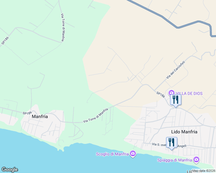 map of restaurants, bars, coffee shops, grocery stores, and more near in Free municipal consortium of Caltanissetta
