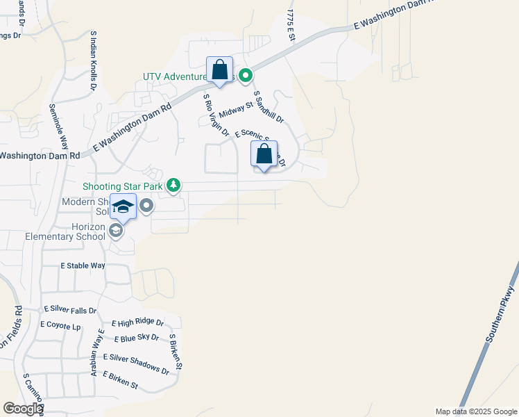 map of restaurants, bars, coffee shops, grocery stores, and more near 1610 East Centaurus Way in Washington