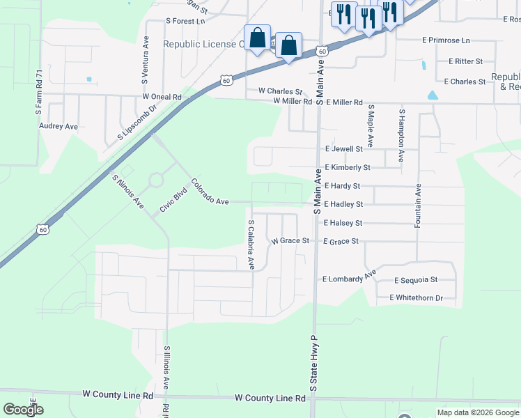 map of restaurants, bars, coffee shops, grocery stores, and more near 351 Corsica Street in Republic