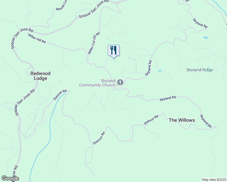 map of restaurants, bars, coffee shops, grocery stores, and more near 5 Ocean View Road in Los Gatos