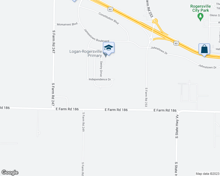 map of restaurants, bars, coffee shops, grocery stores, and more near 866 Capitol Hill Drive in Rogersville