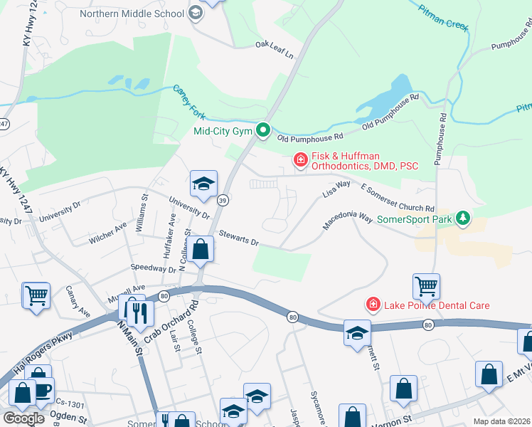 map of restaurants, bars, coffee shops, grocery stores, and more near 100-104 Stewarts Rd in Somerset