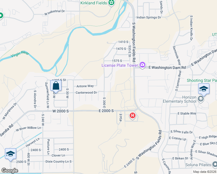 map of restaurants, bars, coffee shops, grocery stores, and more near 1792 South Roy Court in Washington
