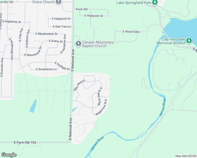 map of restaurants, bars, coffee shops, grocery stores, and more near 5874 Teters Court South in Springfield