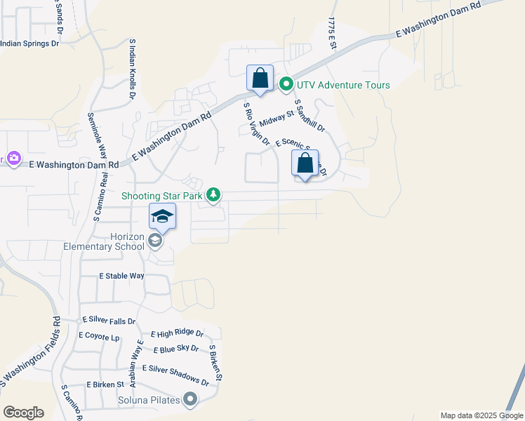 map of restaurants, bars, coffee shops, grocery stores, and more near 1491 East Centaurus Way in Washington