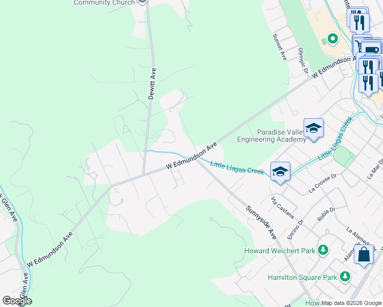map of restaurants, bars, coffee shops, grocery stores, and more near 955 West Edmundson Avenue in Morgan Hill