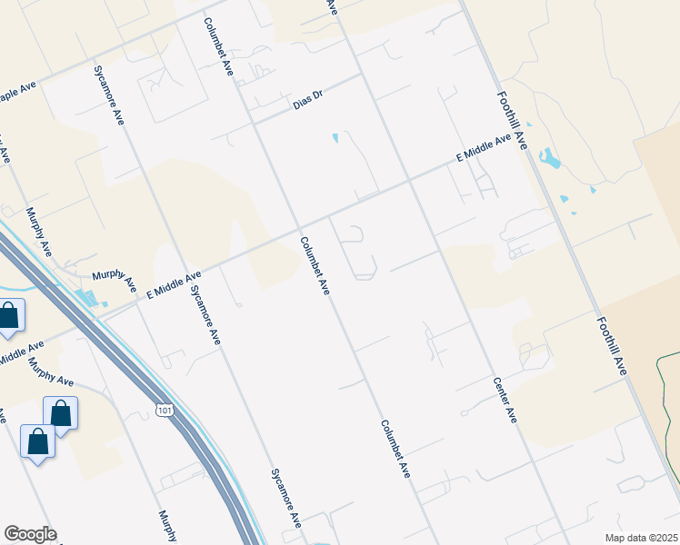 map of restaurants, bars, coffee shops, grocery stores, and more near 14460 Columbet Avenue in San Martin