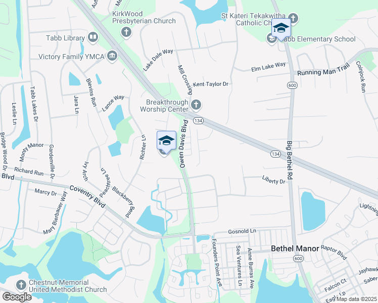 map of restaurants, bars, coffee shops, grocery stores, and more near 201 Cheswick Circle in Yorktown