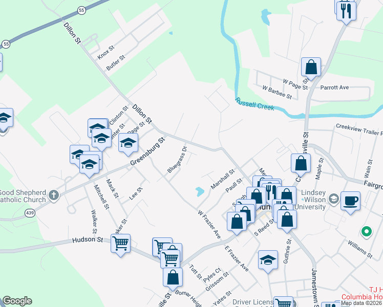 map of restaurants, bars, coffee shops, grocery stores, and more near 616 Charles Street in Columbia