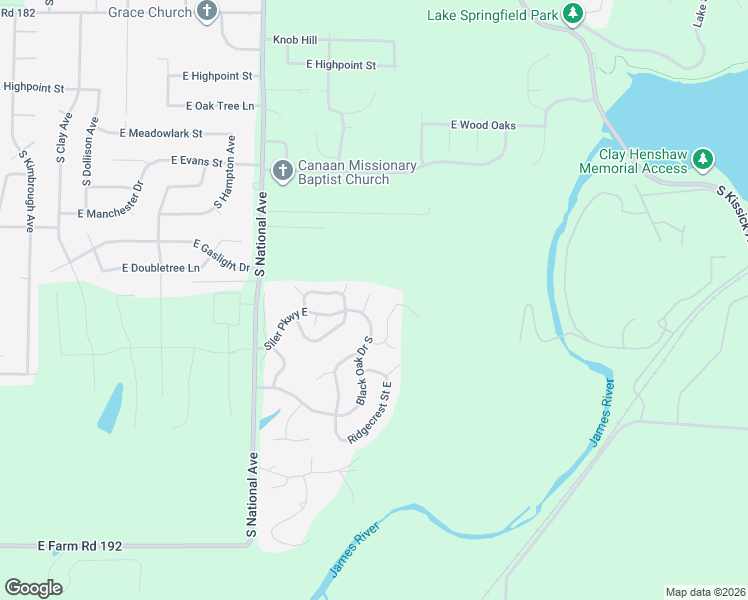 map of restaurants, bars, coffee shops, grocery stores, and more near 5874 Teters Court South in Springfield