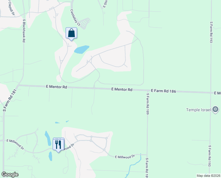 map of restaurants, bars, coffee shops, grocery stores, and more near 4101 East Farm Road 186 in Rogersville