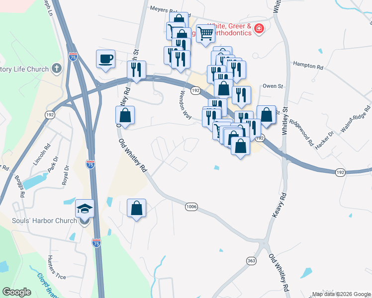 map of restaurants, bars, coffee shops, grocery stores, and more near 476 Reams Lane in London