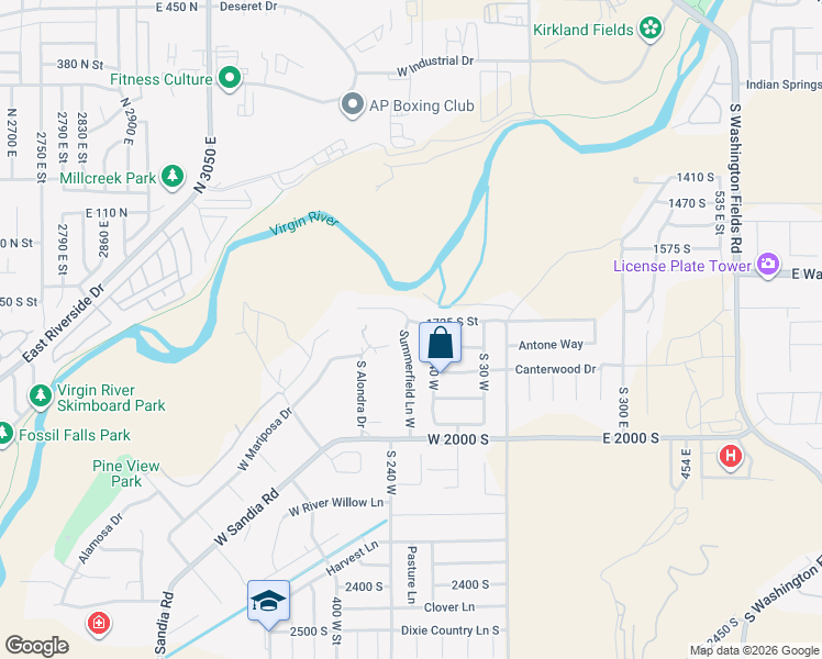 map of restaurants, bars, coffee shops, grocery stores, and more near 1741 Summerfield Lane West in Washington