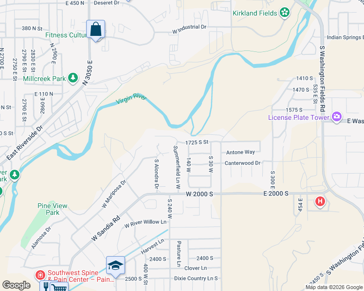 map of restaurants, bars, coffee shops, grocery stores, and more near 181 1725 South Street in Washington