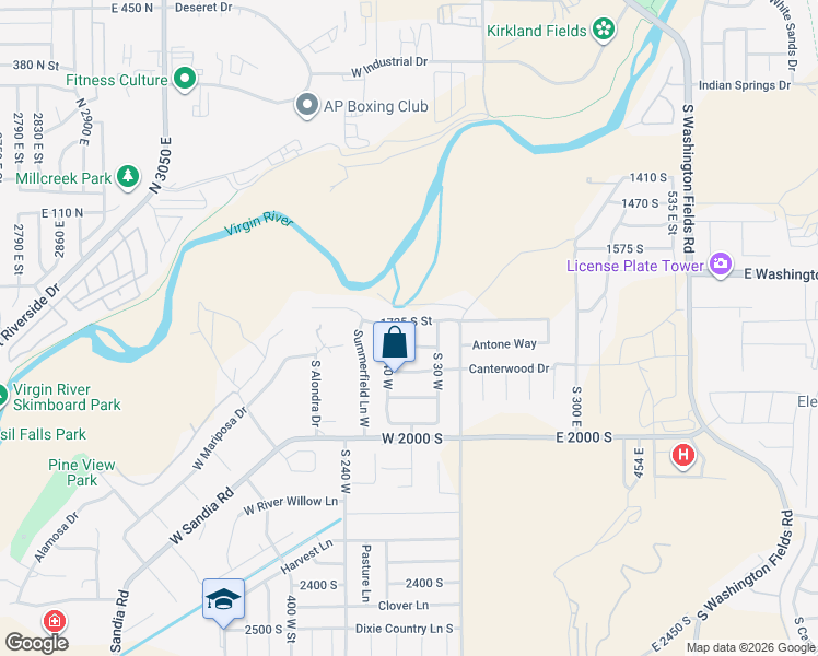 map of restaurants, bars, coffee shops, grocery stores, and more near 101 1725 South Street in Washington