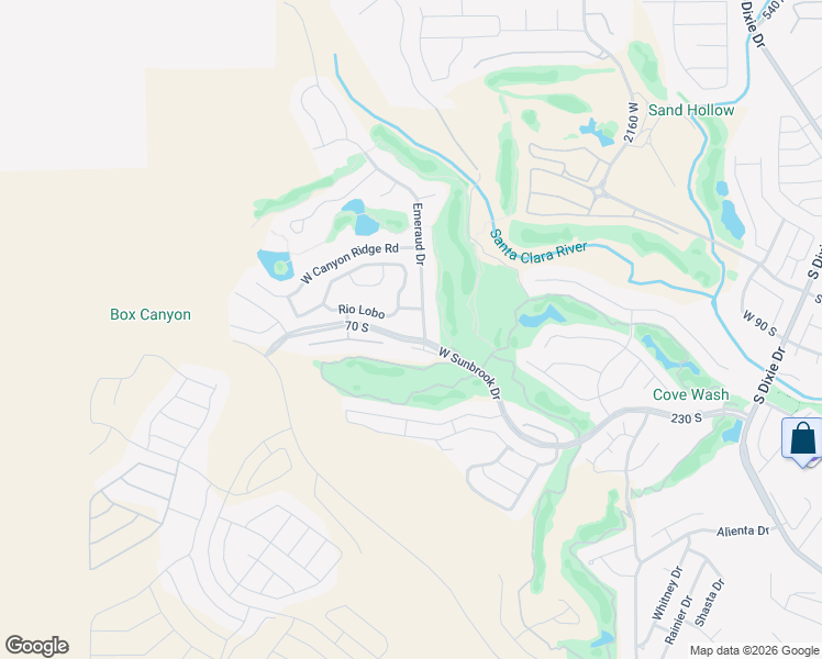 map of restaurants, bars, coffee shops, grocery stores, and more near 2510 Sunbrook Drive in St. George