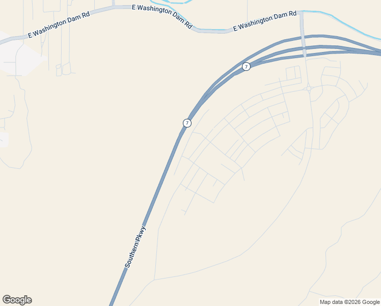 map of restaurants, bars, coffee shops, grocery stores, and more near Southern Parkway in Washington