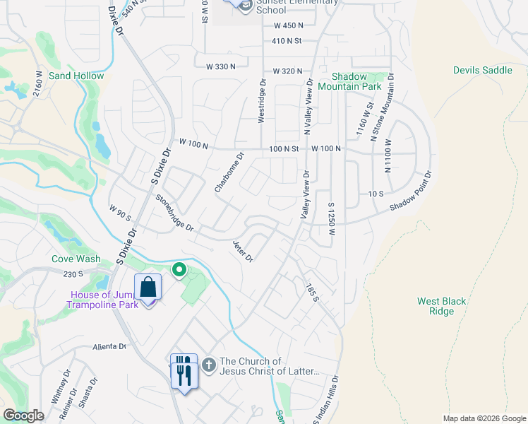 map of restaurants, bars, coffee shops, grocery stores, and more near 1456 Clinton Way in Washington