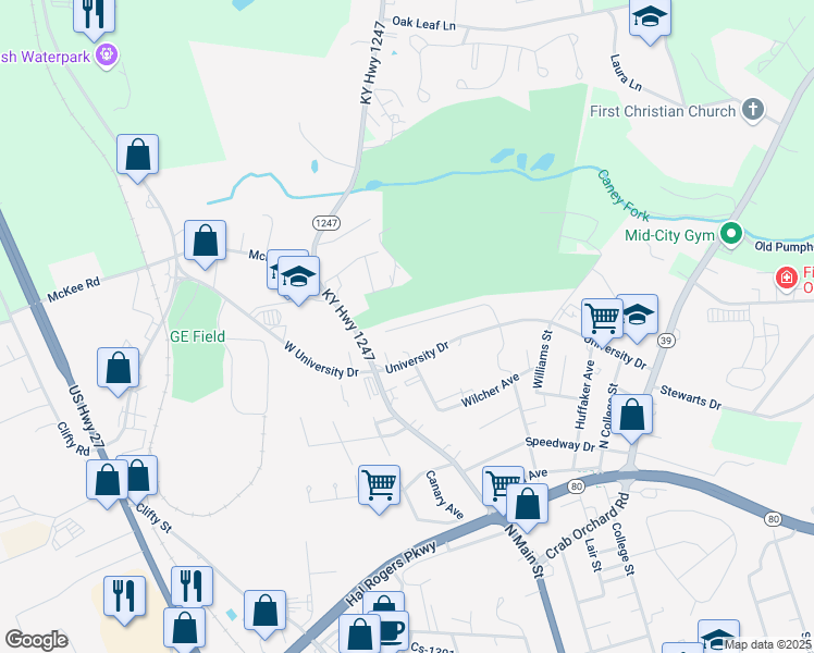 map of restaurants, bars, coffee shops, grocery stores, and more near 193-231 Fairway Lane in Somerset