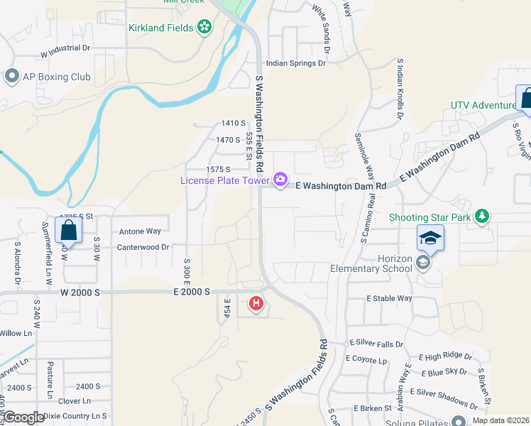 map of restaurants, bars, coffee shops, grocery stores, and more near 584 Meadow Lane in Washington