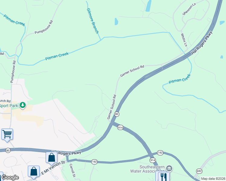 map of restaurants, bars, coffee shops, grocery stores, and more near 395 Garner School Road in Somerset