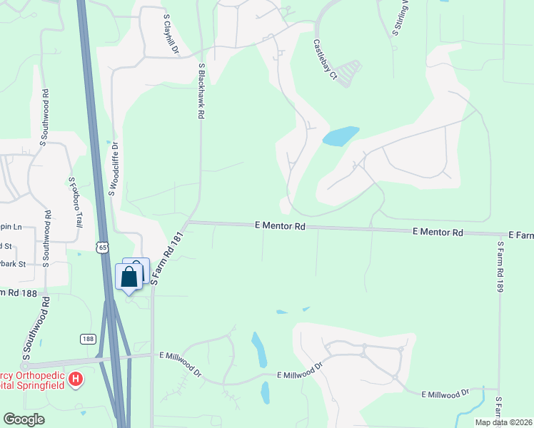 map of restaurants, bars, coffee shops, grocery stores, and more near 3757 East Farm Road 186 in Rogersville