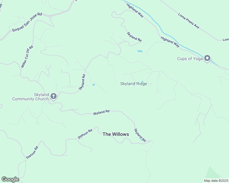 map of restaurants, bars, coffee shops, grocery stores, and more near 24854 Skyland Road in Los Gatos