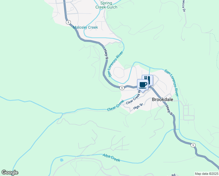 map of restaurants, bars, coffee shops, grocery stores, and more near 11730 Alta Via Drive in Brookdale