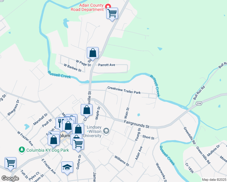 map of restaurants, bars, coffee shops, grocery stores, and more near 301-399 Bobbie Street in Columbia