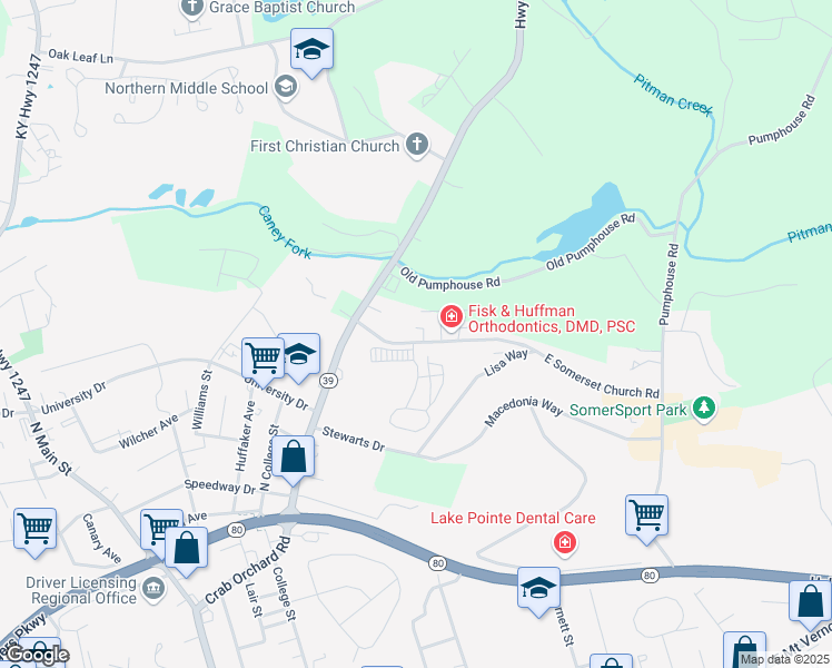 map of restaurants, bars, coffee shops, grocery stores, and more near 147 East Somerset Church Road in Somerset