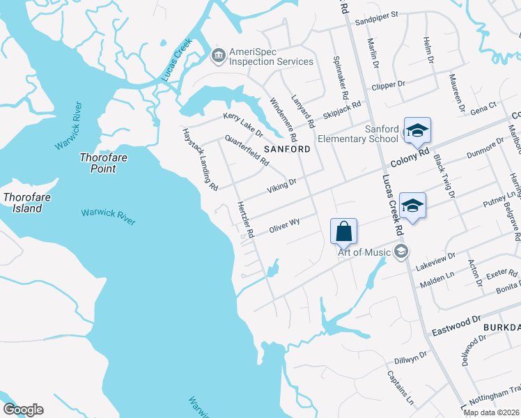 map of restaurants, bars, coffee shops, grocery stores, and more near 581 Viking Drive in Newport News
