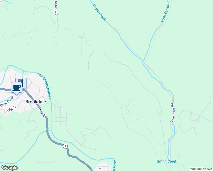 map of restaurants, bars, coffee shops, grocery stores, and more near 906 Roberts Road in Ben Lomond