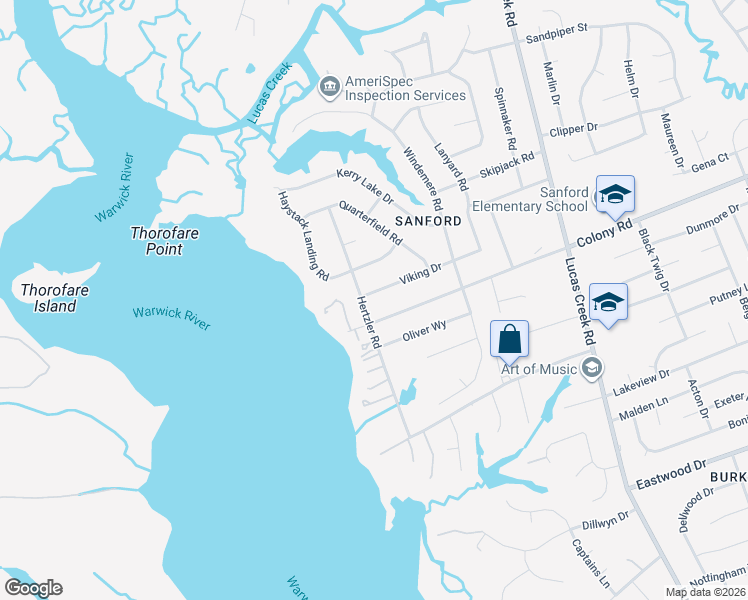 map of restaurants, bars, coffee shops, grocery stores, and more near 581 Viking Drive in Newport News