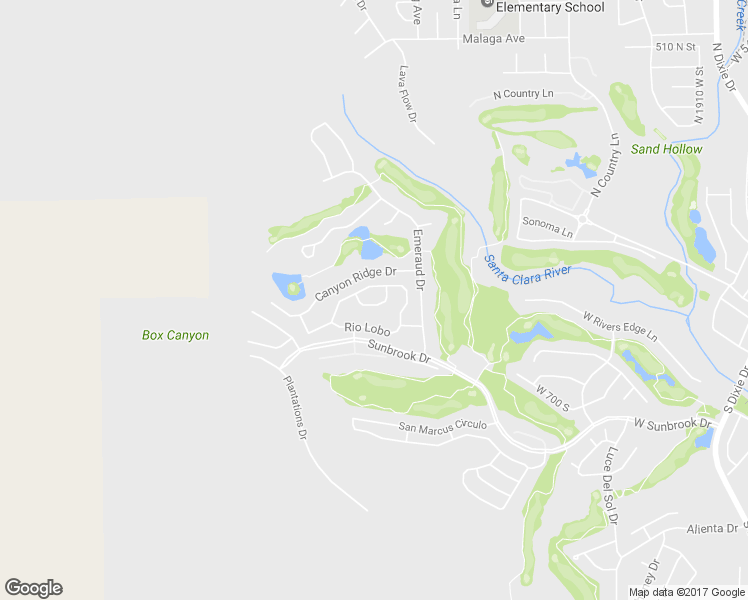 map of restaurants, bars, coffee shops, grocery stores, and more near 2582 Laquinta in St. George