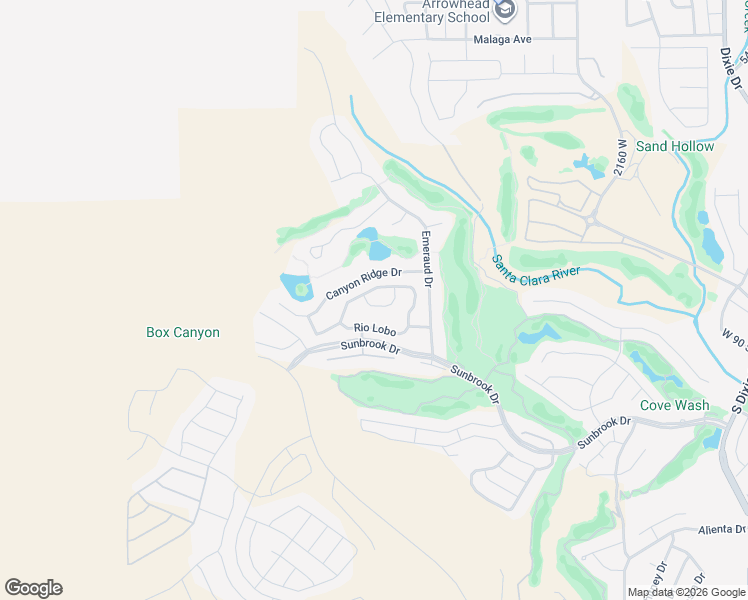 map of restaurants, bars, coffee shops, grocery stores, and more near 2614 West Laquinta Drive in St. George