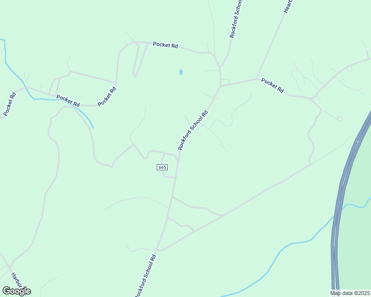 map of restaurants, bars, coffee shops, grocery stores, and more near 16300 Rockford School Road in Hurt