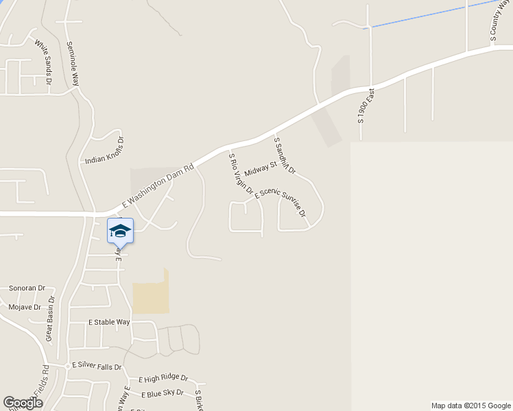 map of restaurants, bars, coffee shops, grocery stores, and more near 1570 South Rio Virgin Drive in Washington