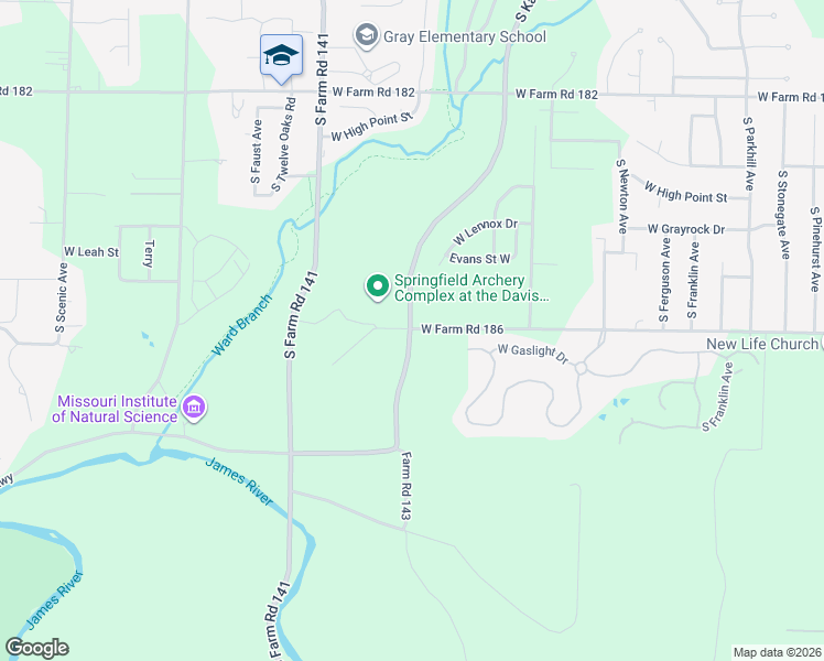 map of restaurants, bars, coffee shops, grocery stores, and more near Riverdowns Rd in Greene