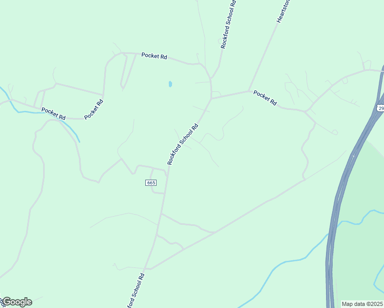 map of restaurants, bars, coffee shops, grocery stores, and more near 16120 Rockford School Road in Hurt