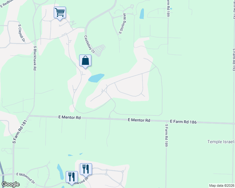 map of restaurants, bars, coffee shops, grocery stores, and more near 3924 E Glen Abbey Dr in Springfield