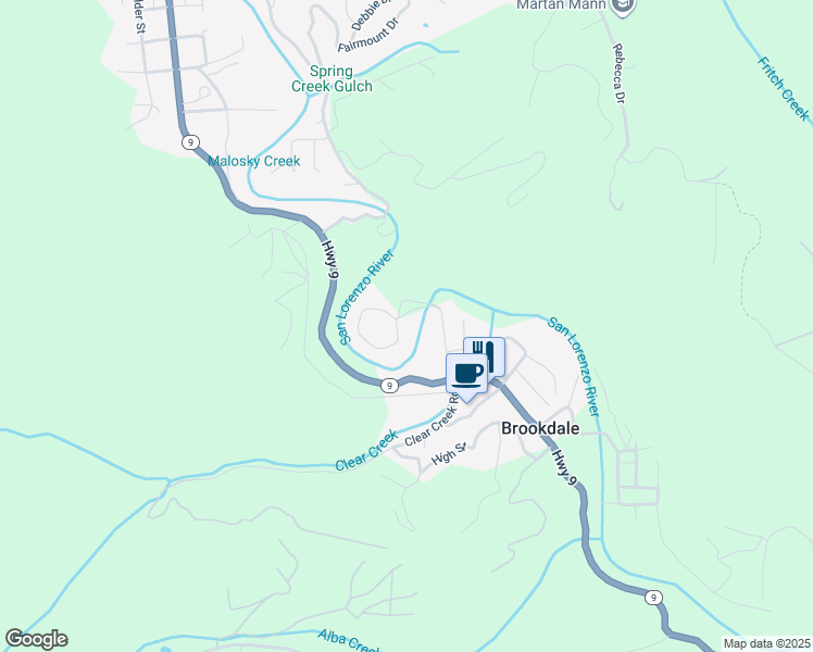 map of restaurants, bars, coffee shops, grocery stores, and more near in Brookdale