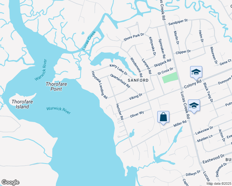 map of restaurants, bars, coffee shops, grocery stores, and more near 578 Haystack Landing Road in Newport News