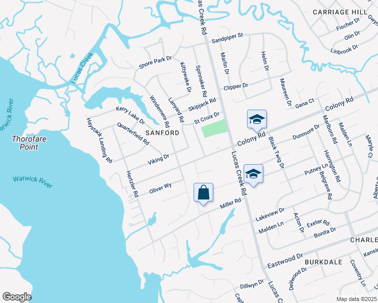 map of restaurants, bars, coffee shops, grocery stores, and more near 547 Viking Drive in Newport News